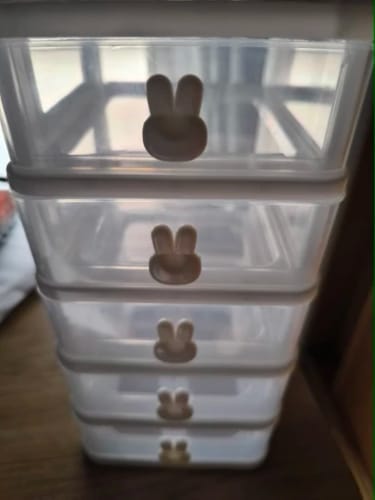 Customer photo review of Stackable Drawer Organizer – Modular Desktop Storage System