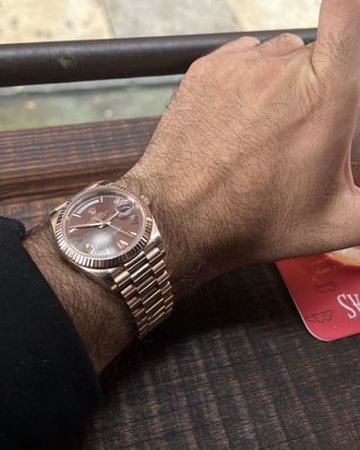 Customer photo review of Day-Date Automatic Watch Fluted Bezel Design