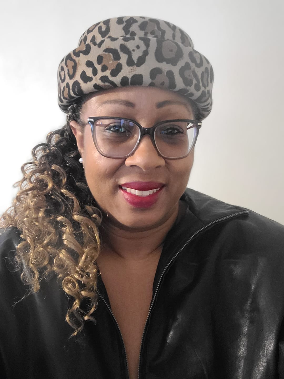 Customer photo review of London Pillbox Hat - Leopard