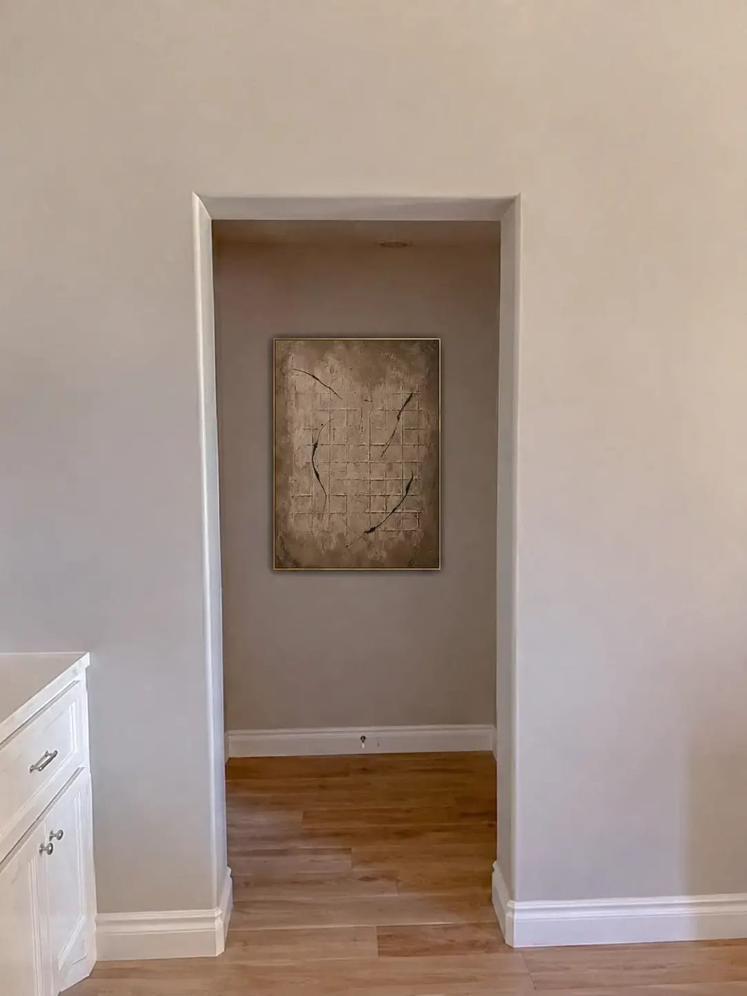 Customer photo review of Earthen Patina Gestural Abstract