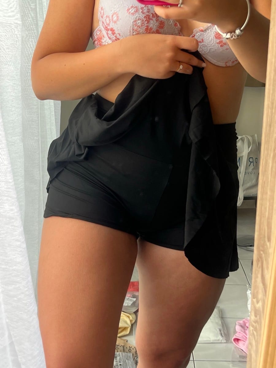 Customer photo review of Jupe-short de sport plissée avec poche