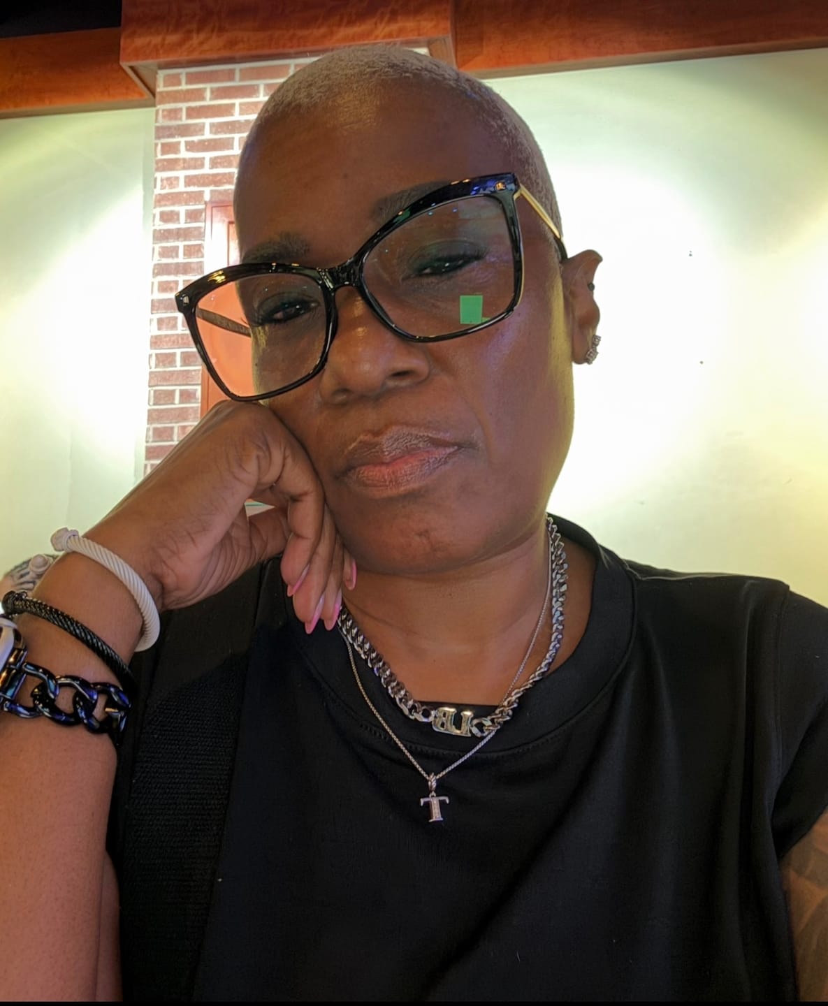 Customer photo review of Initials Choker w/ XL Cuban Chain