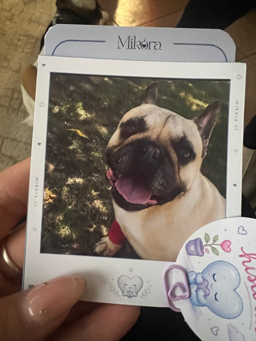 Customer photo review of Llavero Madera Circular Personalizado + Foto Polaroid Gratis 🌟