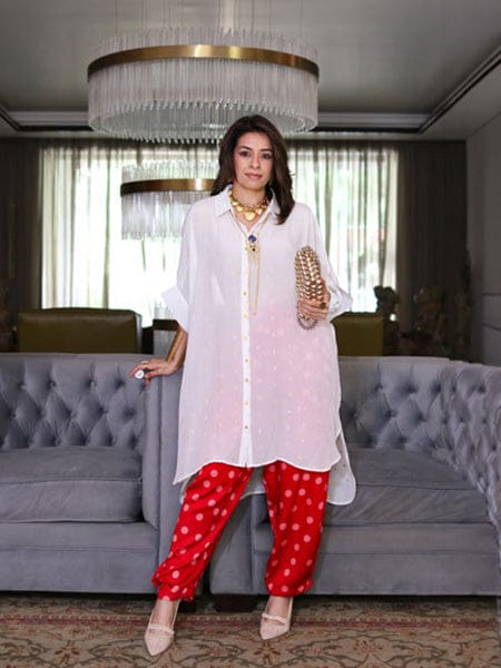 Customer photo review of Set of 2 - Noorani Long Shirt & Salwar Set