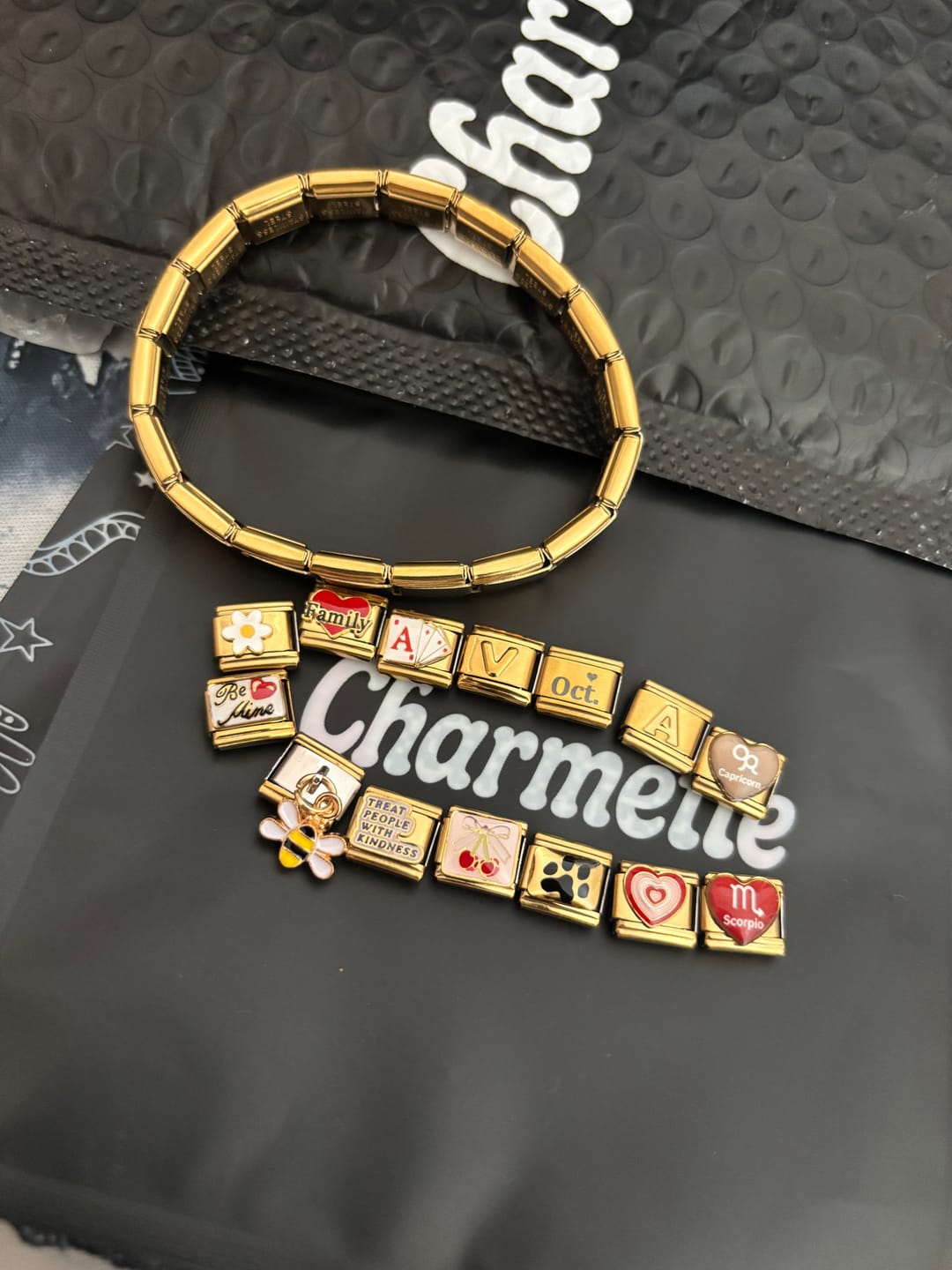 Customer photo review of Italian Charm Bracelet