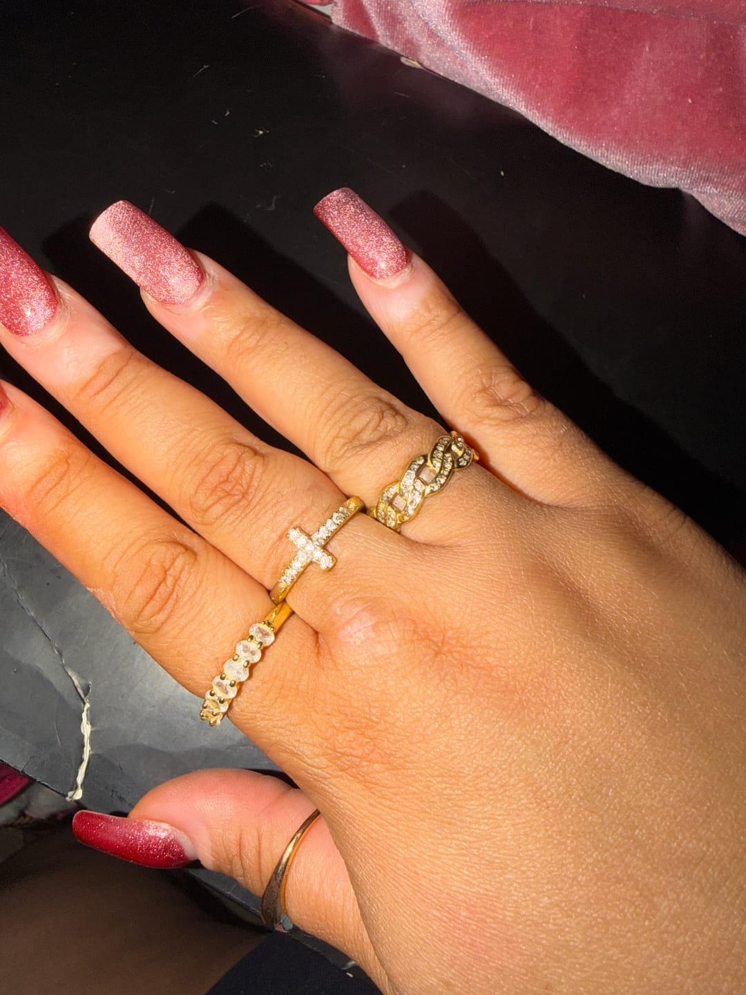 Customer photo review of Iced Cuban Link Ring