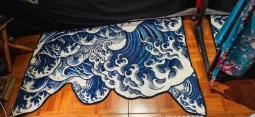 Customer photo review of Wave Pattern Floor Mat - Soft Anti-Slip Home Rug