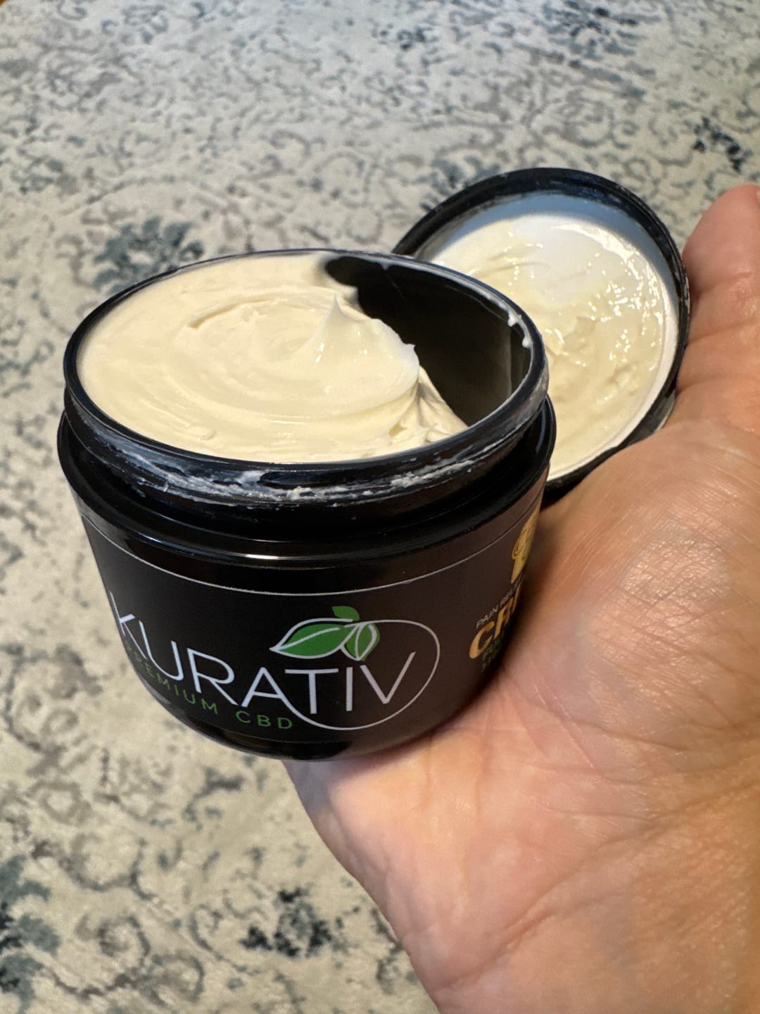 Customer photo review of Full Spectrum 3300mg CBG Cream - Available in Unscented and Cooling