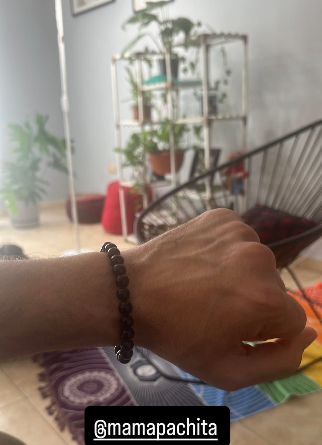 Customer photo review of Pulsera de Turmalina Negra (8 mm)