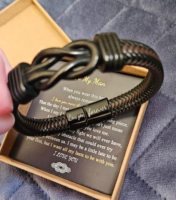 Customer photo review of Birthday Gift for Men | Bracelet with Milestone Year Card