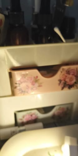 Customer photo review of Makeup Organizer with Drawer – Acrylic Brush and Lipstick Holder