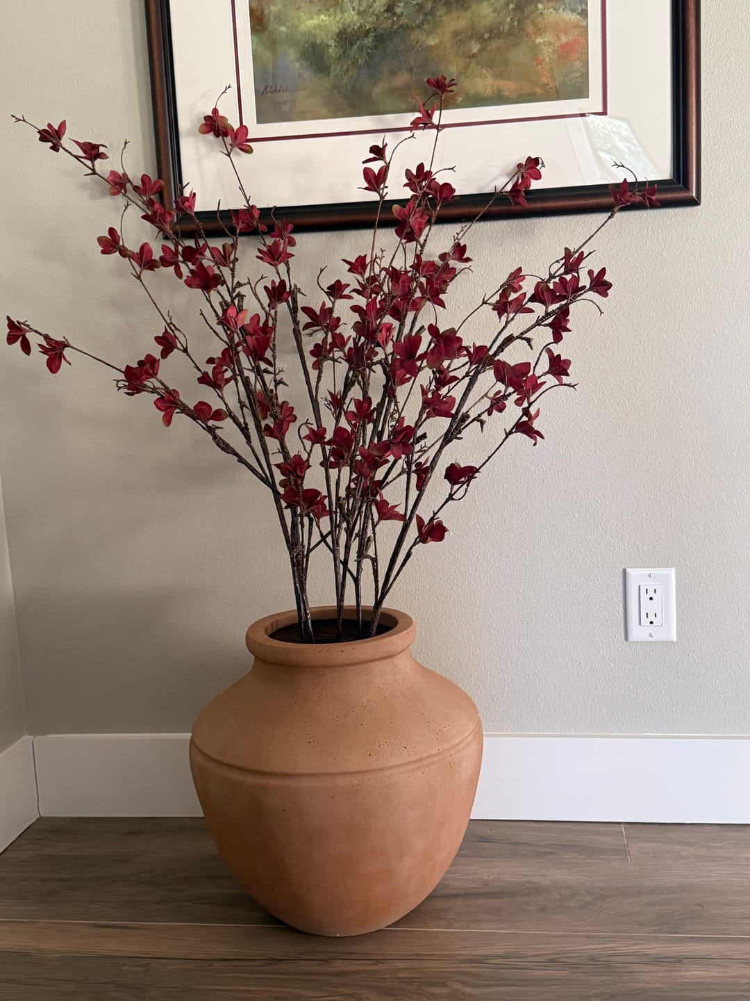Customer photo review of Burgundy Magnolia Blossom Spray
