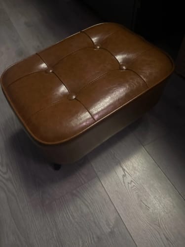 Customer photo review of Soft Shoe Bench - Minimalist Space-Saving Entryway Seat