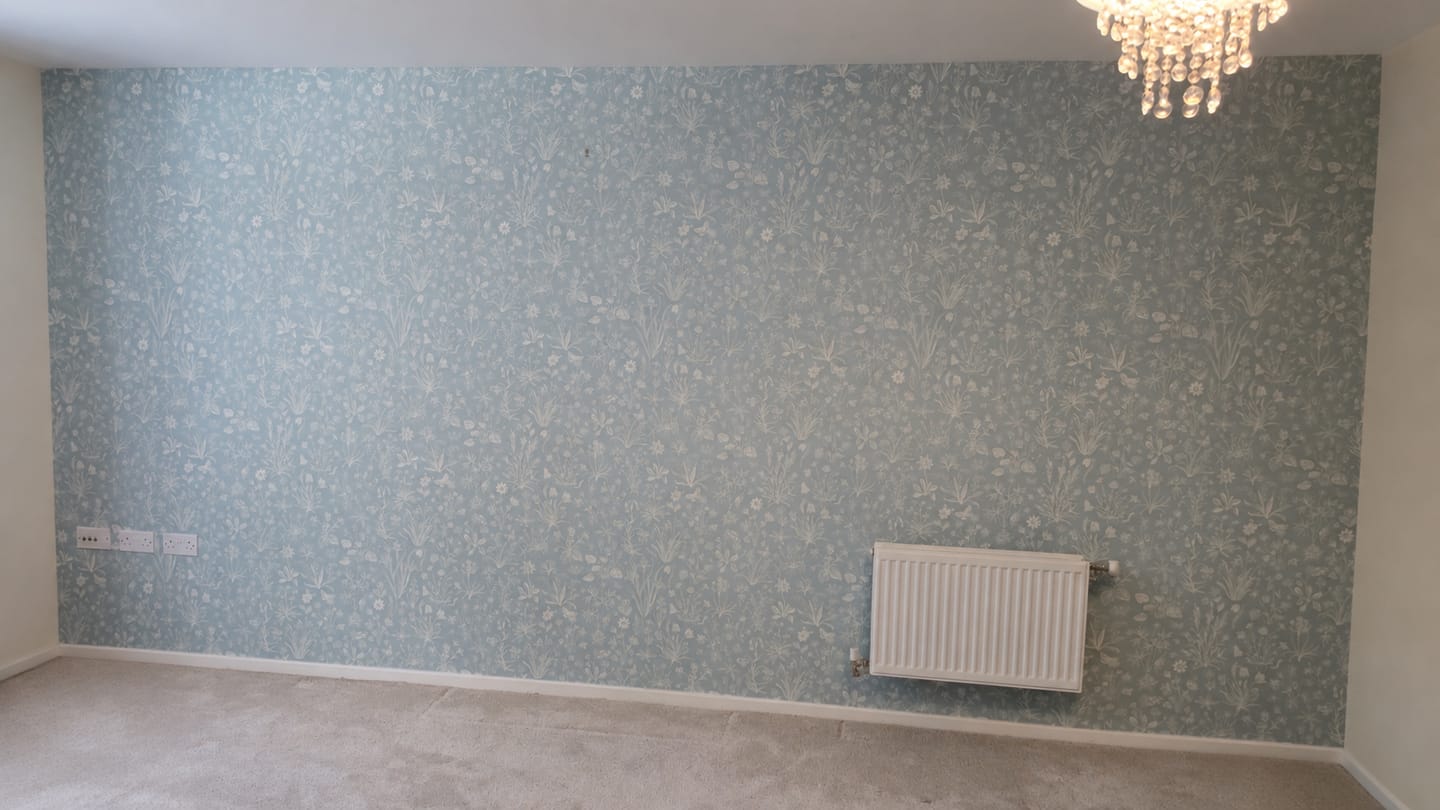 Customer photo review of Peyton - Botanical Florals, Plants, & Butterflies Wallpaper