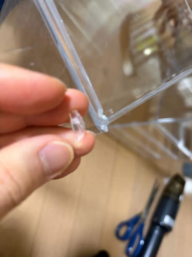 Customer photo review of Clear Acrylic Drawer Organizer – Large Makeup & Perfume Storage