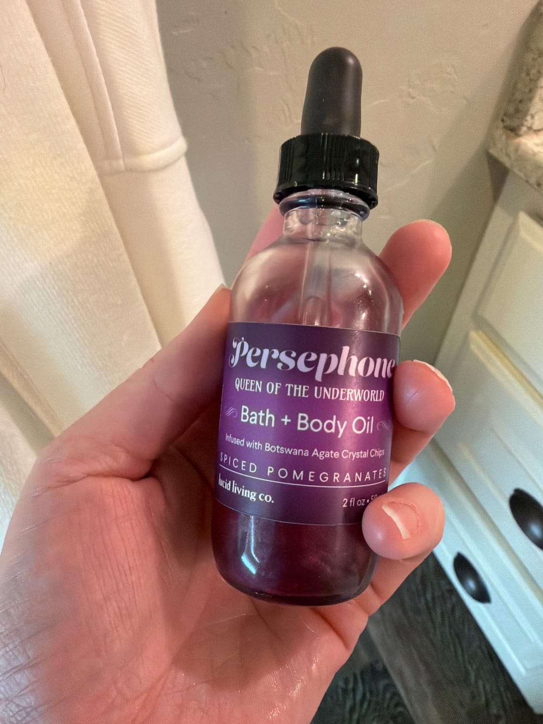 Customer photo review of Persephone Bath & Body Oil