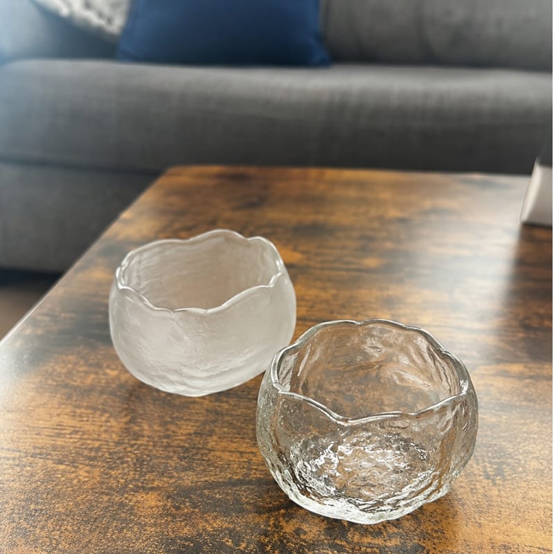Customer photo review of Takeru Thick Hammer Pattern Small Glass Teacup - 6 pcs