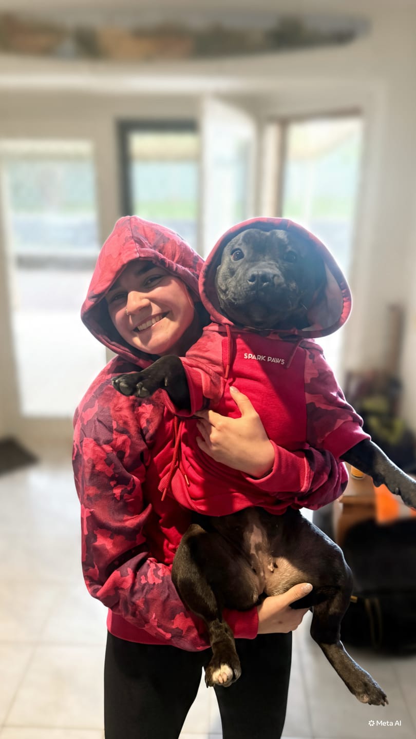 Customer photo review of Fuchsia Camo Human Hoodie