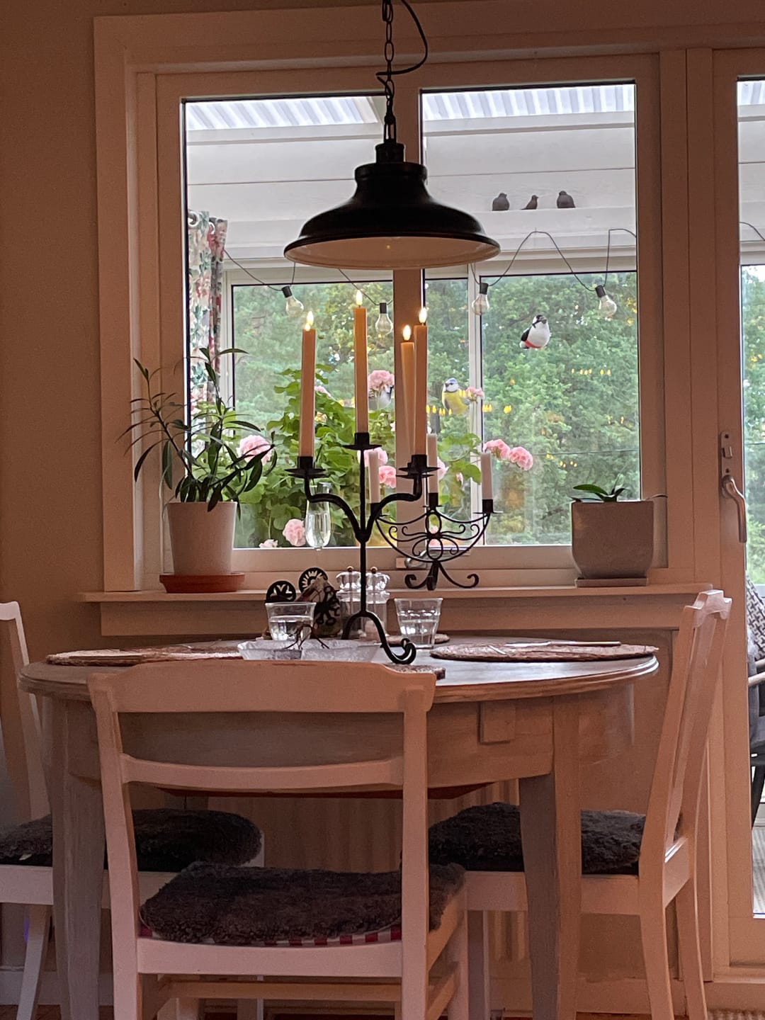 Customer photo review of LED Kronelys 2 stk, Ø 2 x 24 cm Cream