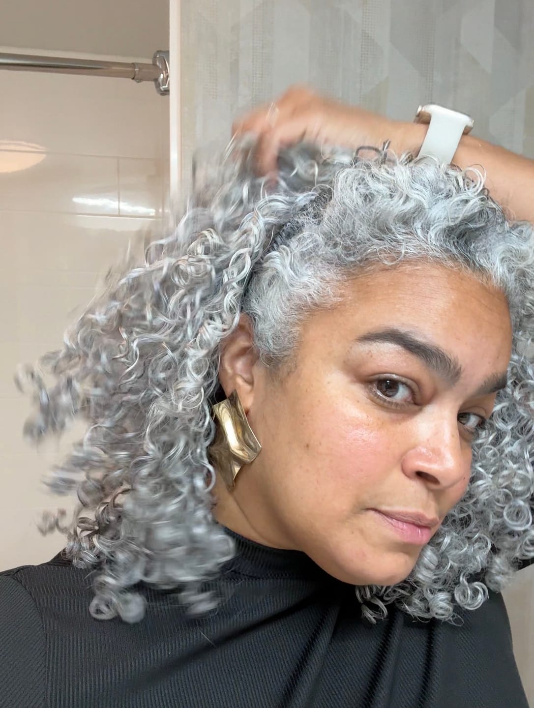 Customer photo review of Hair Match Comfort Curve™ Silk Headbands