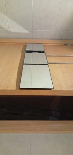 Customer photo review of Trifold Makeup Mirror – 360° Adjustable Travel Vanity Mirror