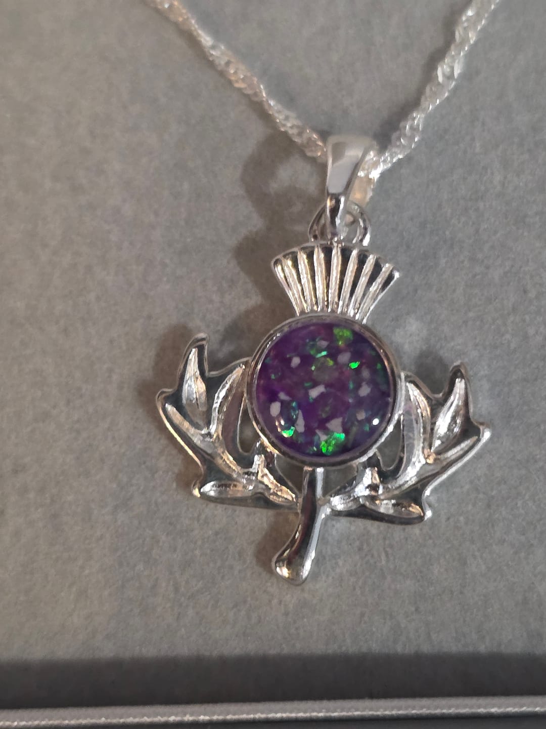 Customer photo review of Flower of Scotland Pendant