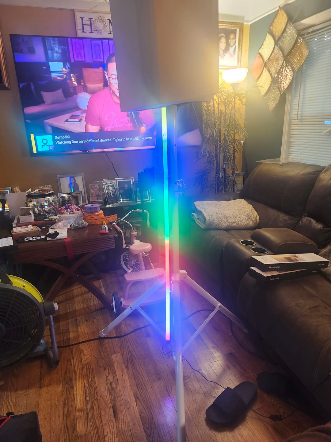 Customer photo review of ProX T-SS28P White Heavy Duty All Metal Speaker Tripod Stand Set