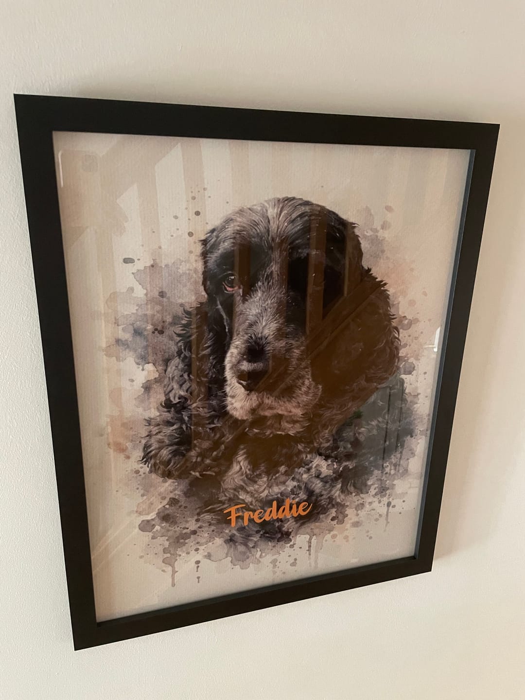 Customer photo review of Watercolour Realistic Portrait - Personalised Poster