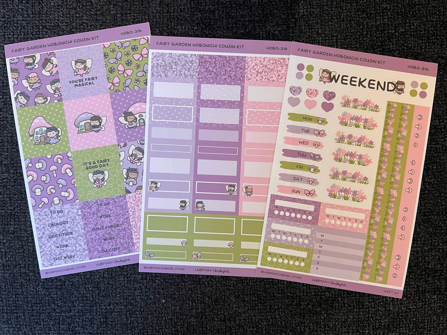 Customer photo review of Fairy Garden Theme Hobonichi Cousin Weekly Kit (Set of 3)