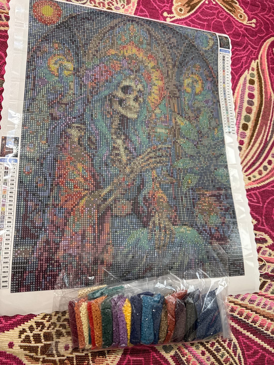 Customer photo review of Stained Glass Skeleton Empress (Diamond Painting)
