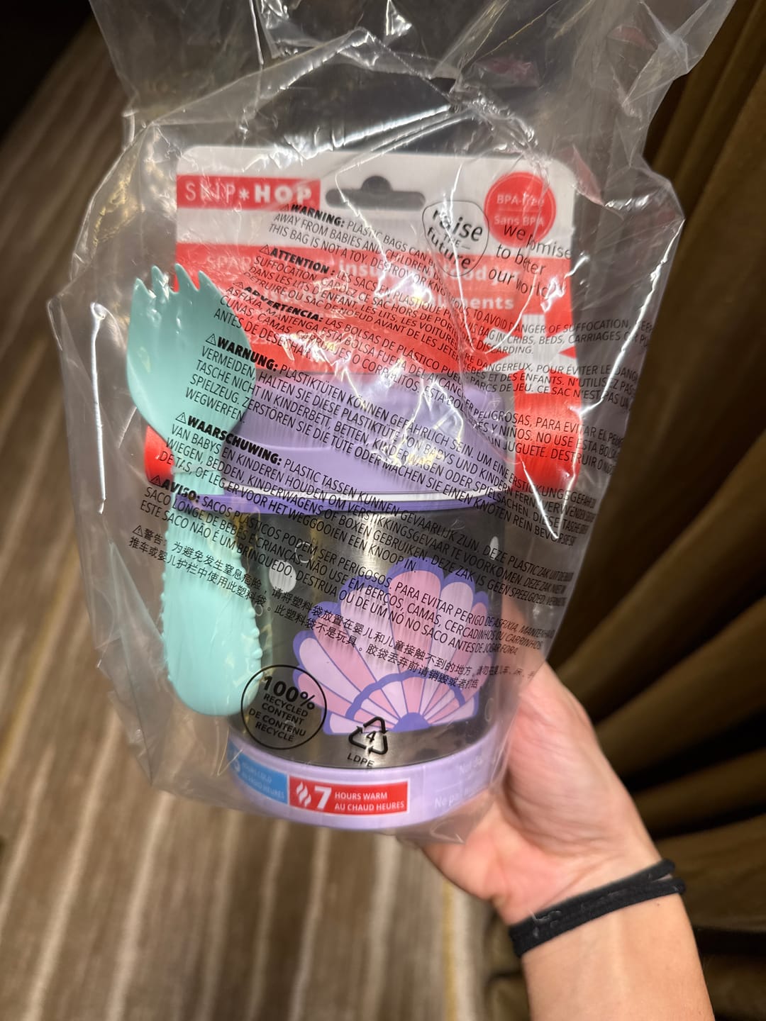 Customer photo review of Skip Hop Spark Style Food Jar (Seashell)