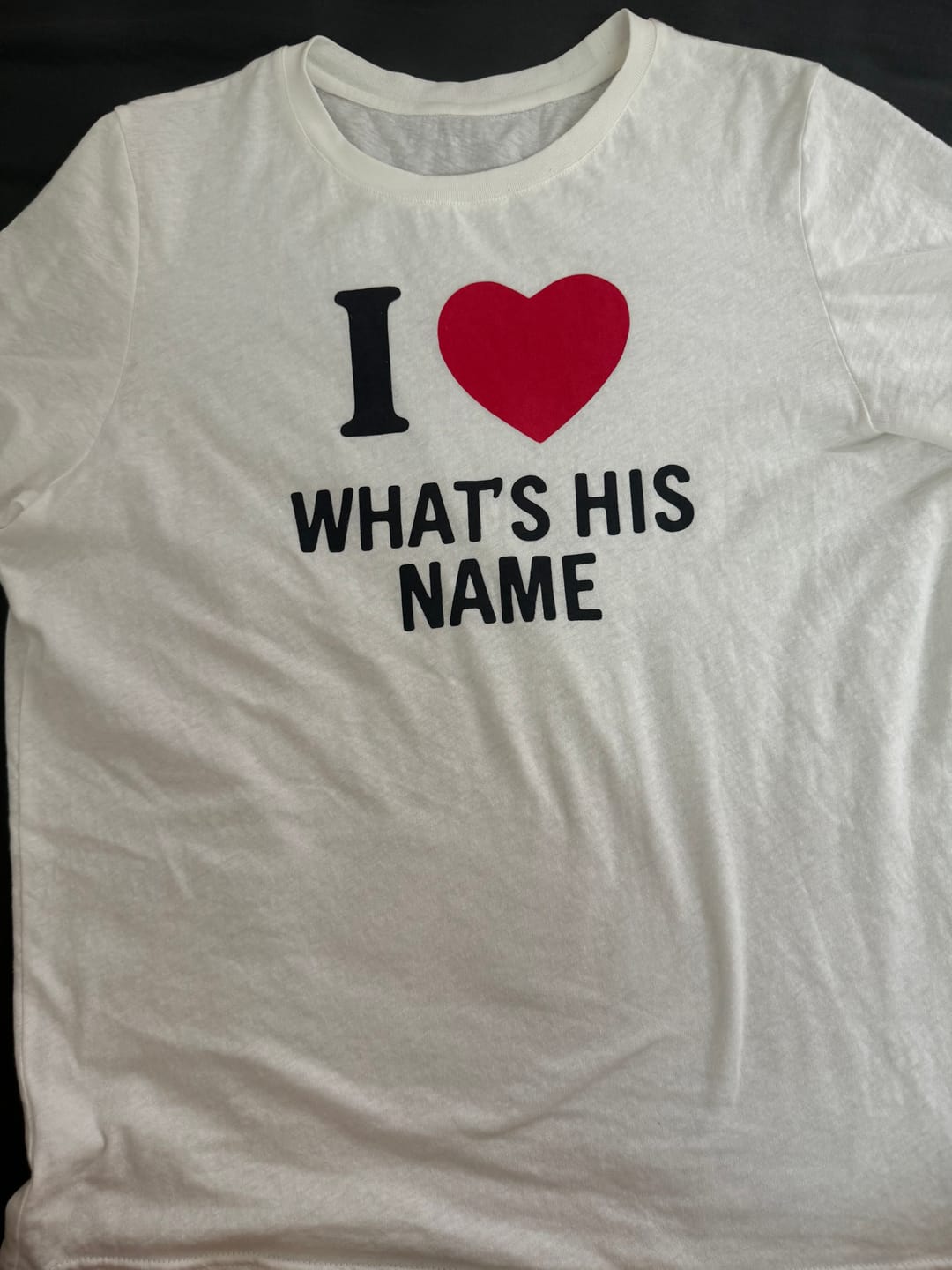 Customer photo review of WARDEN EDGE “I Love WHAT’S HIS NAME” Graphic T-Shirt