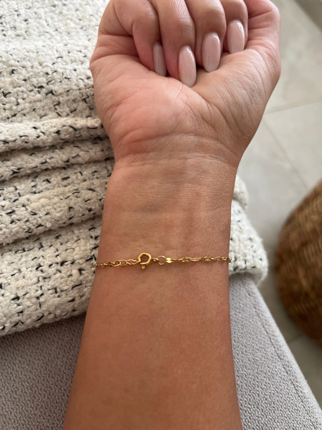Customer photo review of Leila Gold Chain Bracelet