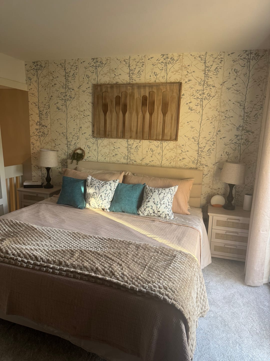 Customer photo review of Kiri - Coordonne Trees in Shades of Green Wallpaper