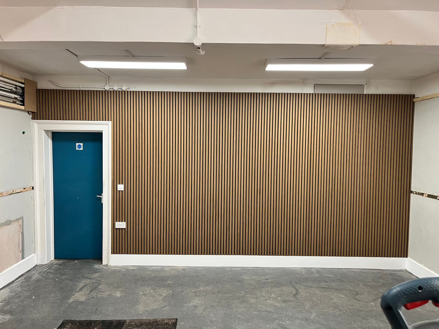 Customer photo review of Natural Oak Acoustic Wall Panel
