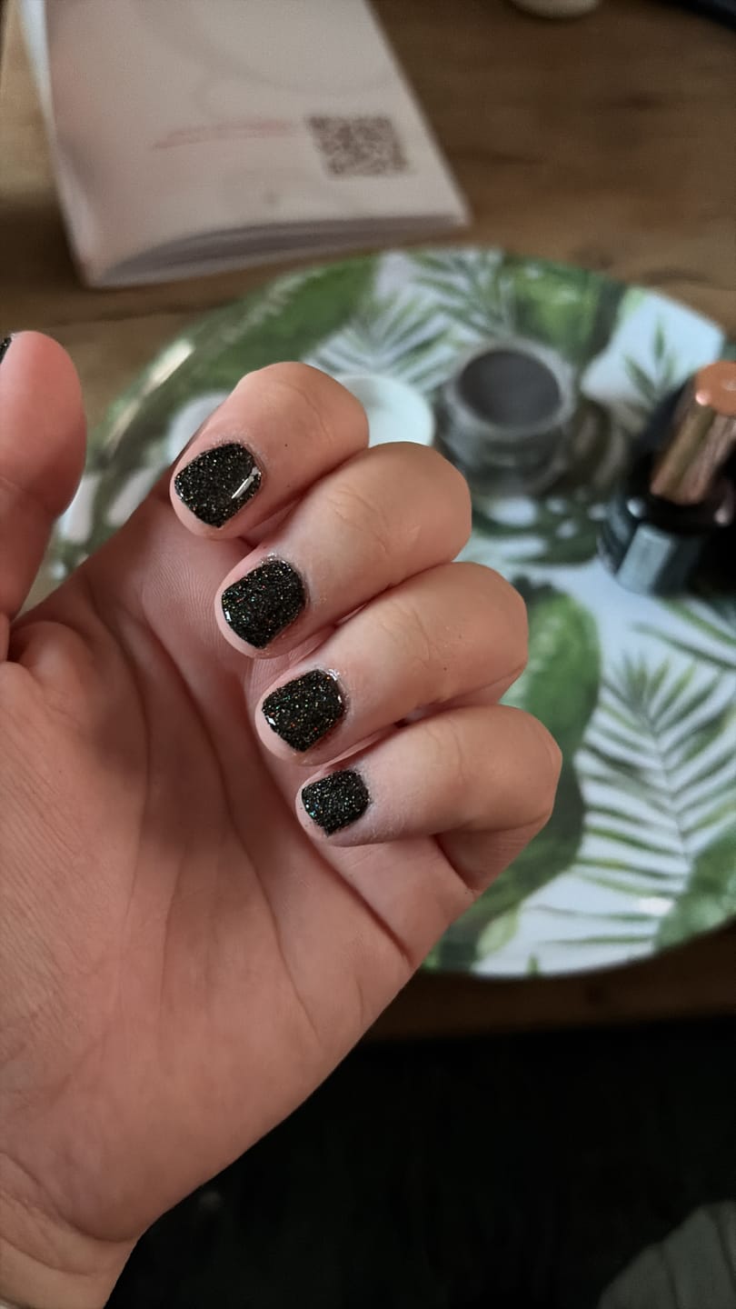 Customer photo review of Black Out Dipping Powder