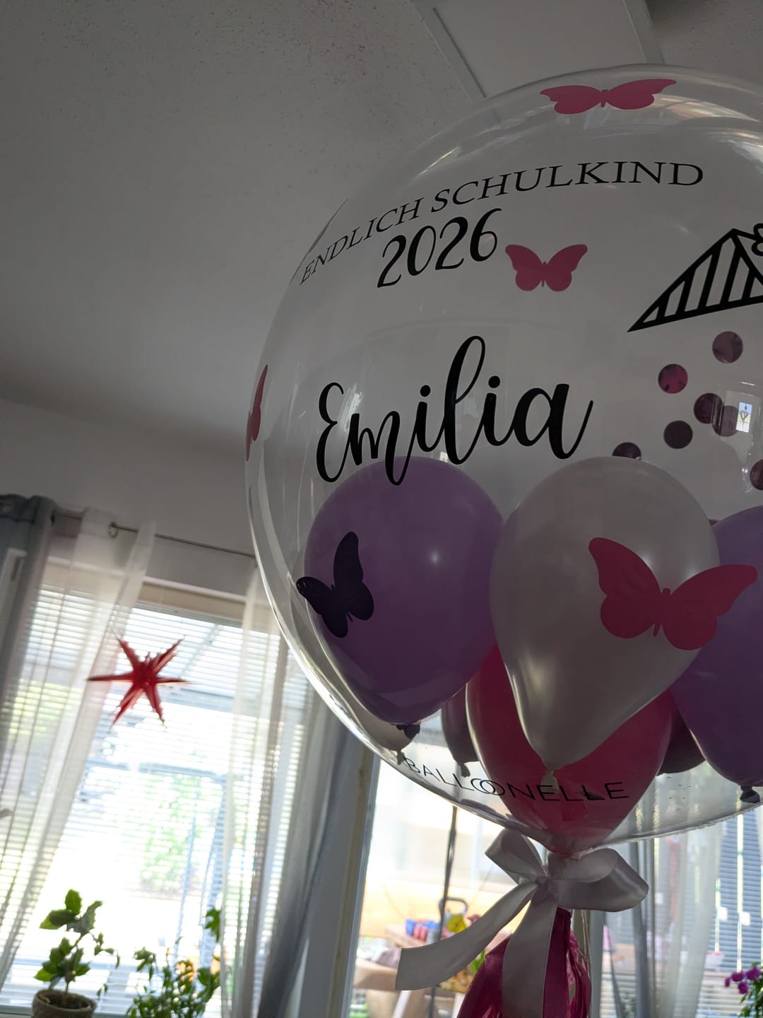 Customer photo review of Schulkind Schmetterlinge Designer Ballon