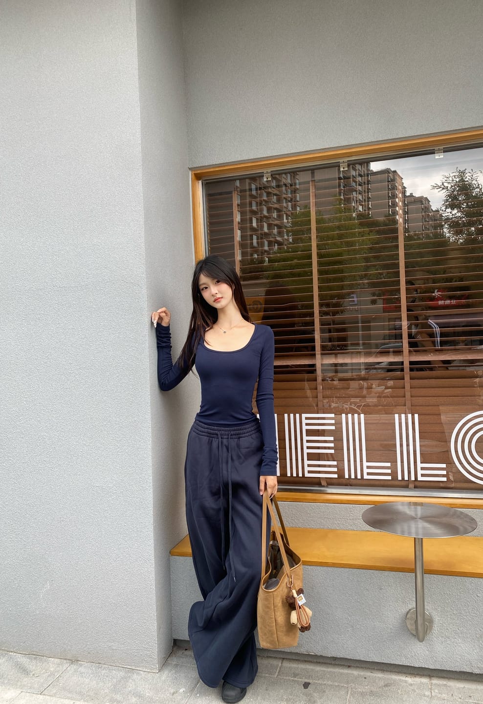Customer photo review of 0122tepll Cardigan Jacket & Drawstring Wide-Leg Pants Set