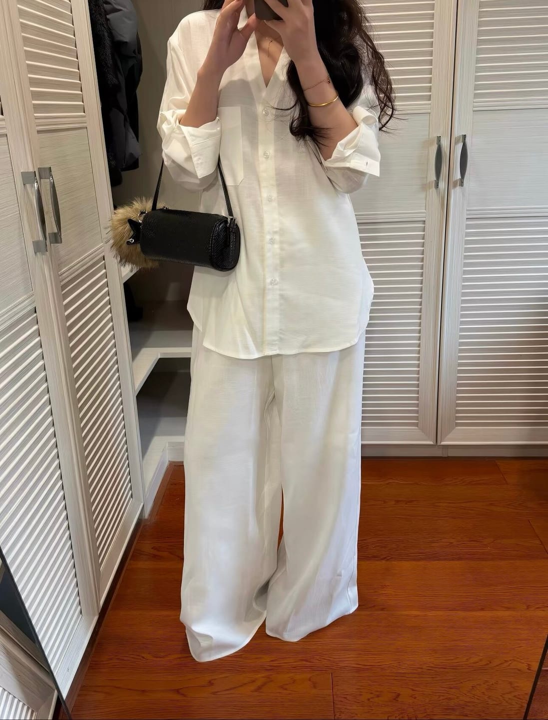 Customer photo review of 0122stepll Linen Shirt & Relaxed Pants Set