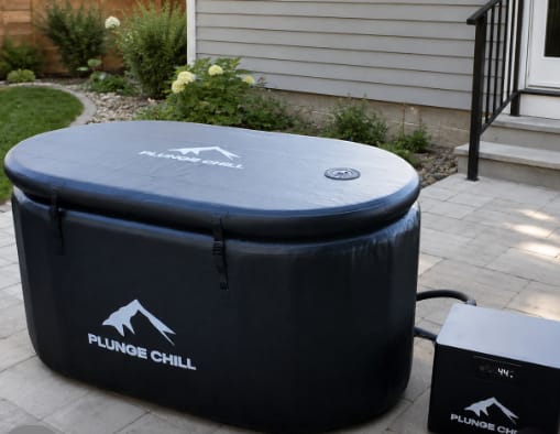 Customer photo review of Cold Plunge Chiller + Pro Tub
