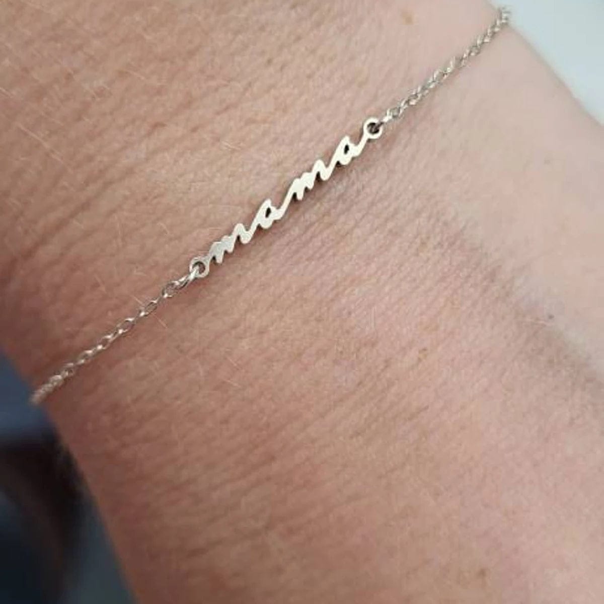 Customer photo review of Custom Tiny Script Name Bracelet