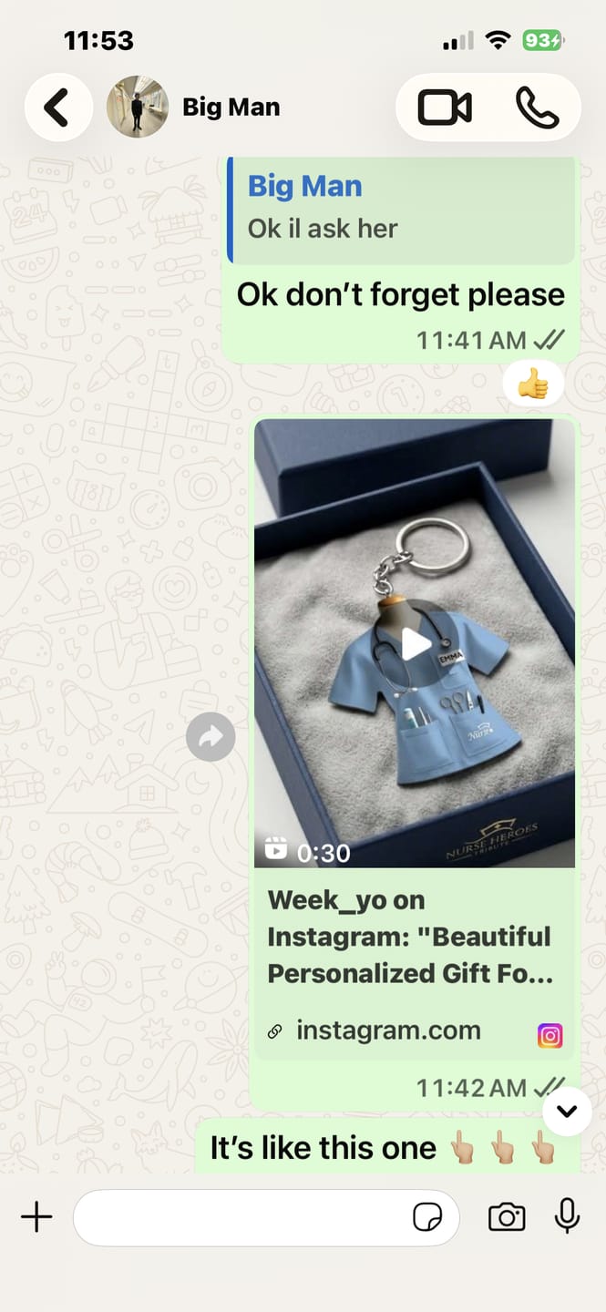 Customer photo review of Nurse Uniform Custom Name Personalized Keychain