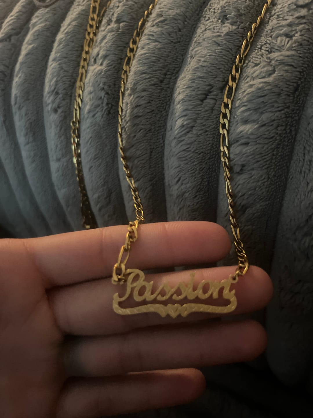 Customer photo review of Diamond Cut Heart Name Necklace