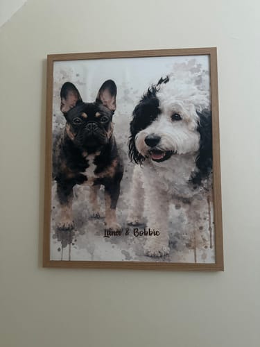Customer photo review of Watercolour Realistic Portrait - Personalised Poster