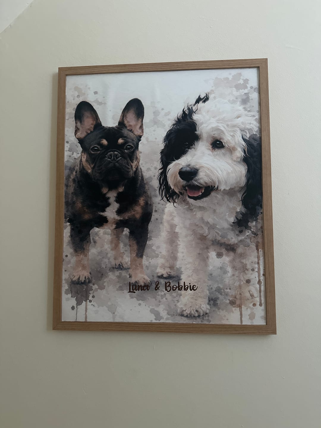 Customer photo review of Watercolour Realistic Portrait - Personalised Poster