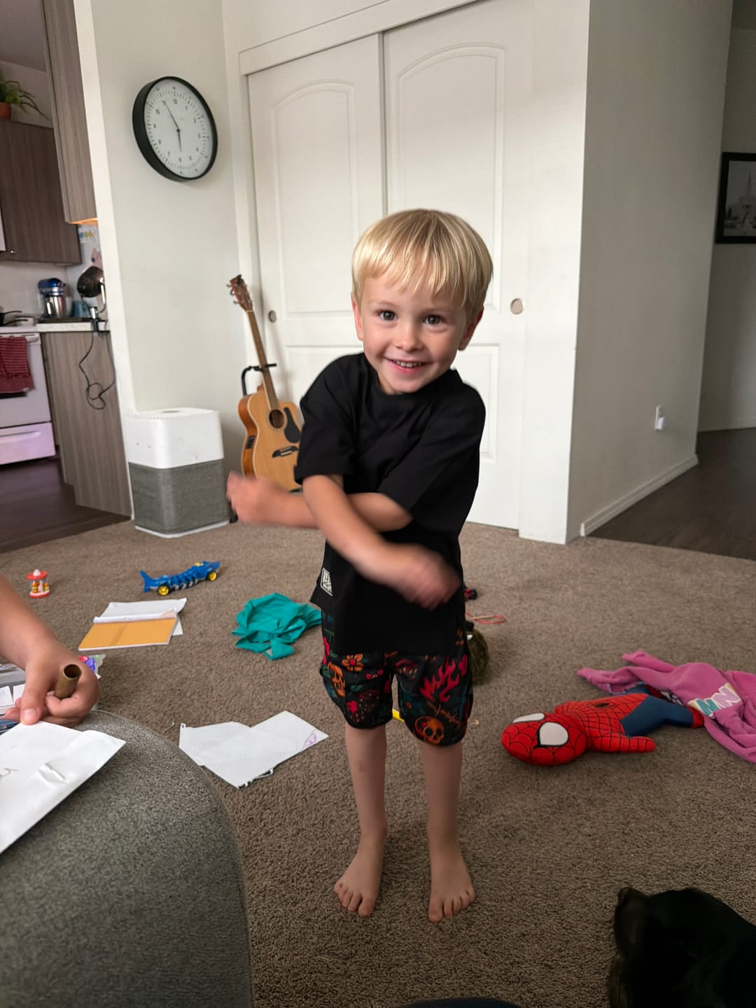 Customer photo review of ACTV Mesh Gym Shorts in Inkworks