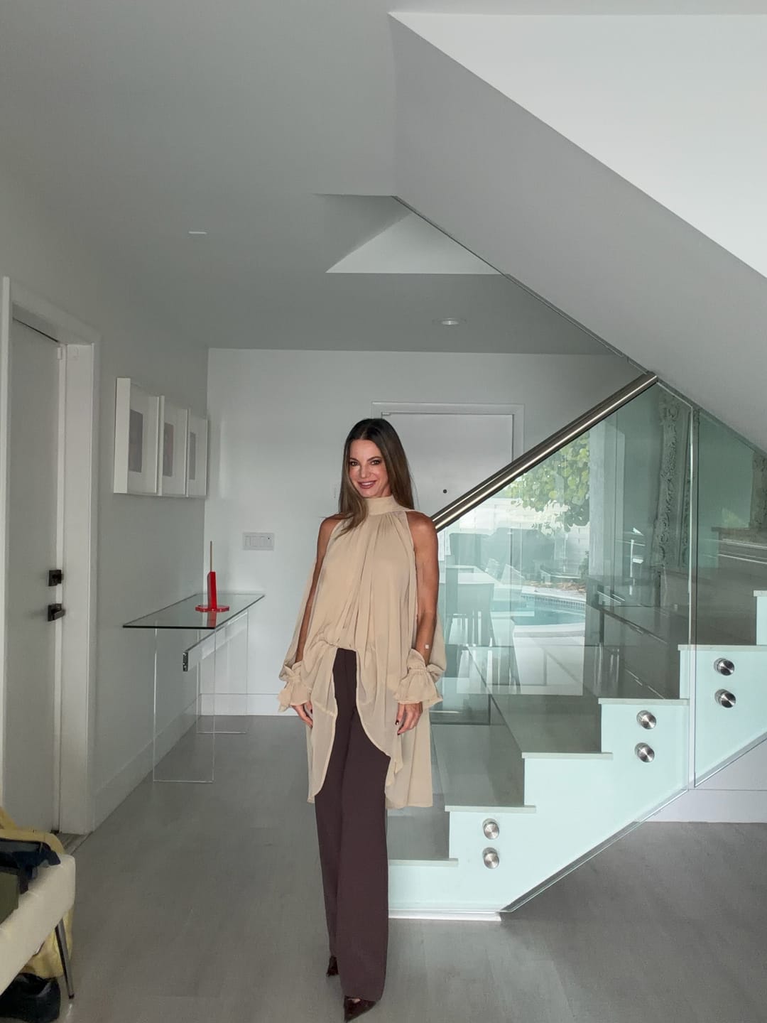 Customer photo review of Firenze Cape Blouse