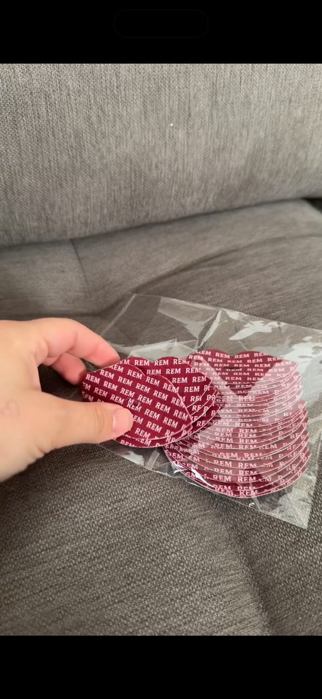 Customer photo review of Hydrogel Mouth Tape – 30 Night Supply | Nasal Breathing Strip | REM Sleep Tape