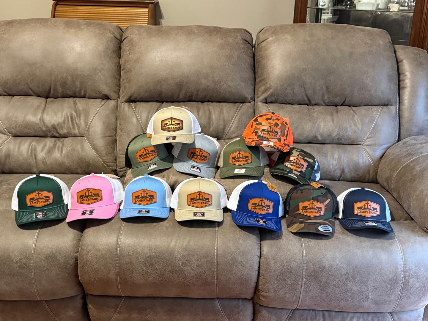 Customer photo review of Premium Custom Leather Patch Hats (Wholesale)