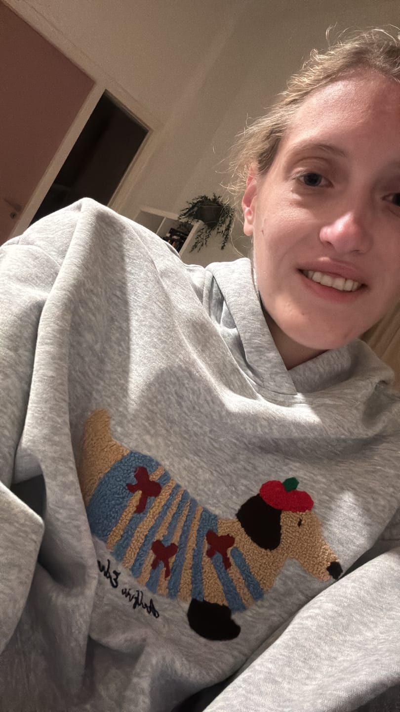 Customer photo review of Aelfric Eden Cartoon Dachshund Hoodie